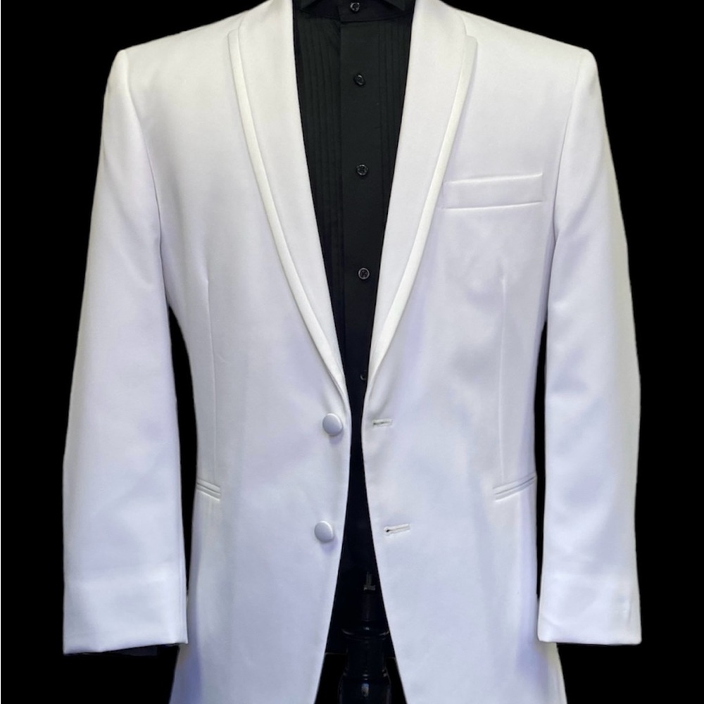 Men's White Tuxedo Jacket (LaStrada) - Modern Fit, Prom, Cruise, Formal - Picture 5 of 8
